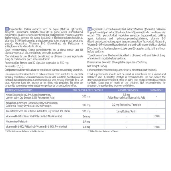 Melatodream 320 mg 30 capsulas vegetales - Imagen 6