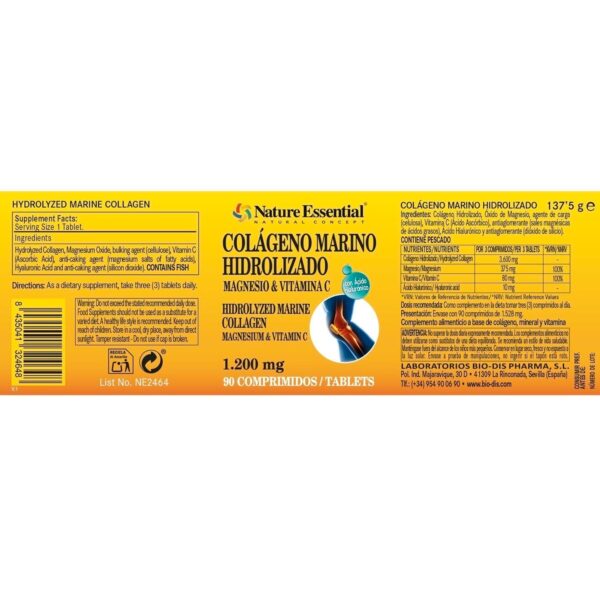 Colágeno marino 1200 mg hidrolizado