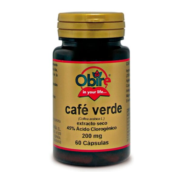 Café verde 200 mg 45% ácido clorogénico